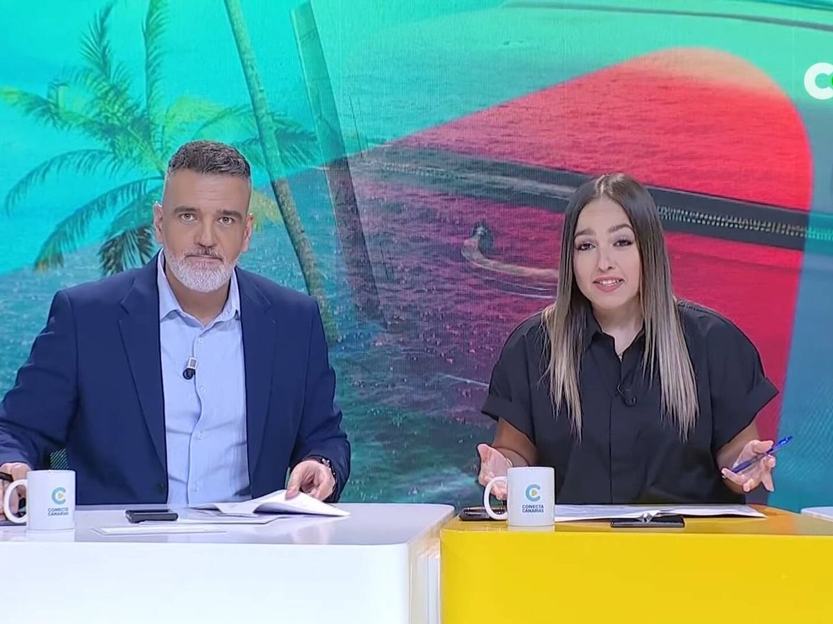 Foto: Ibán Padrón y Helena Sampedro en 'Conexión Canarias'. (RTVC)