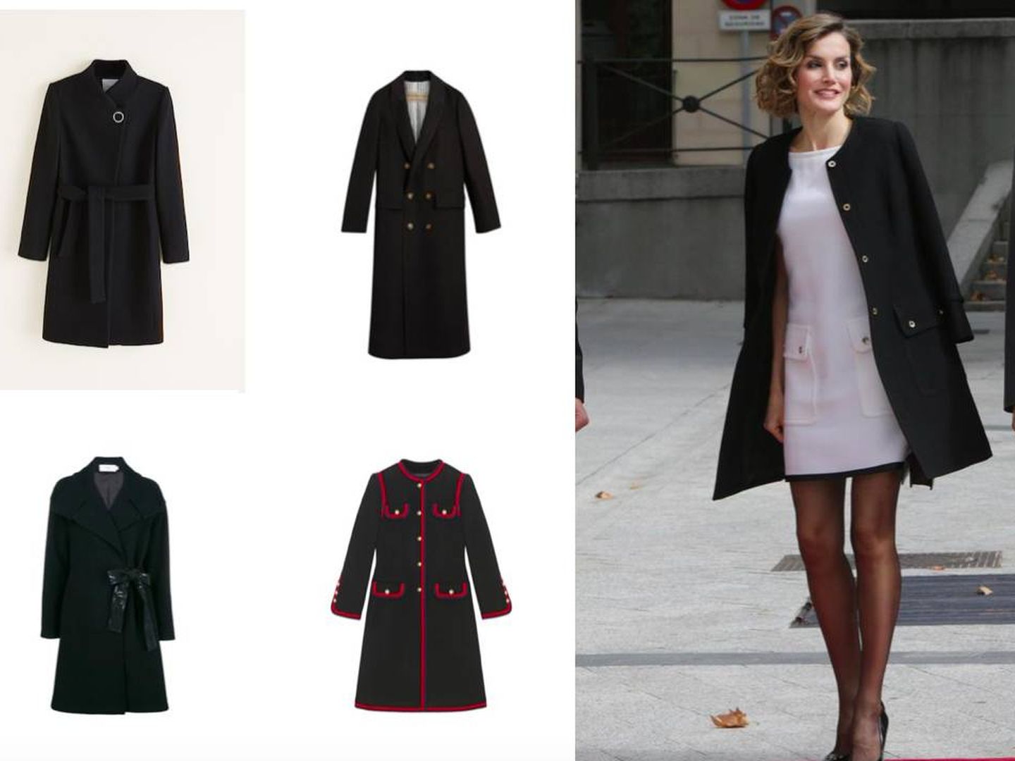 Aquí te dejamos cuatro abrigos negros para que elijas el que más te guste.  (Pinterest)
