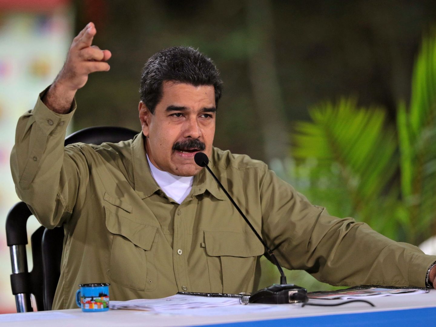 El presidente de Venezuela, Nicolás Maduro, aprovecha su alocución dominical para informar sobre el asalto. (EFE)
