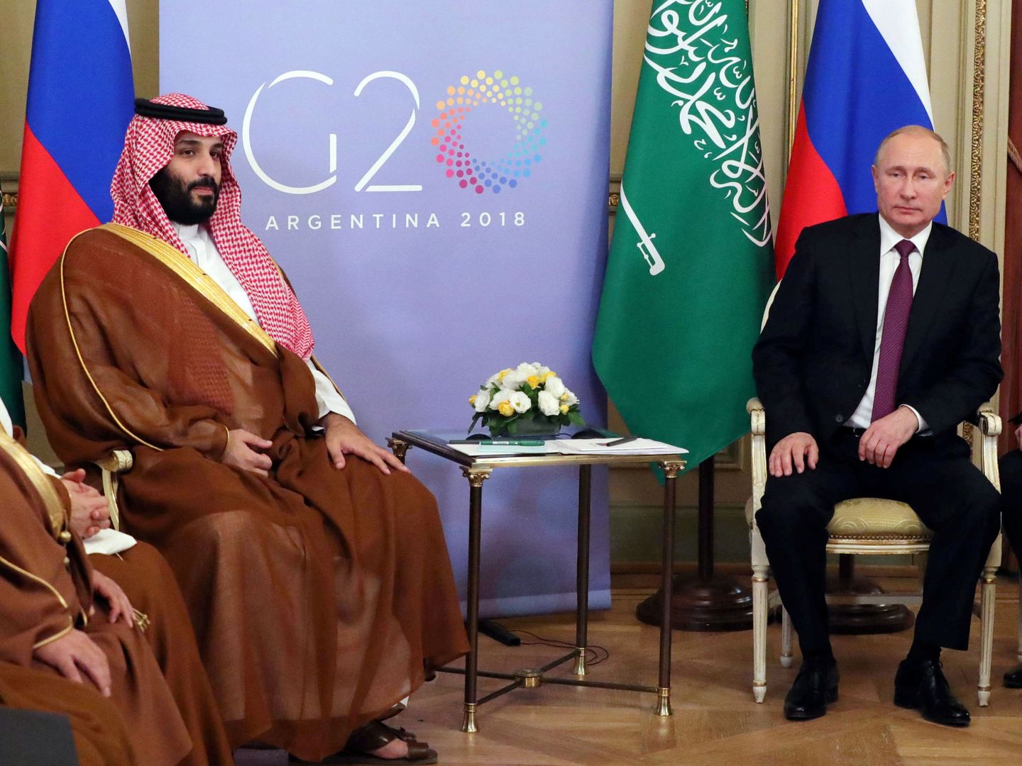 Putin con Bin Salman. (Reuters)