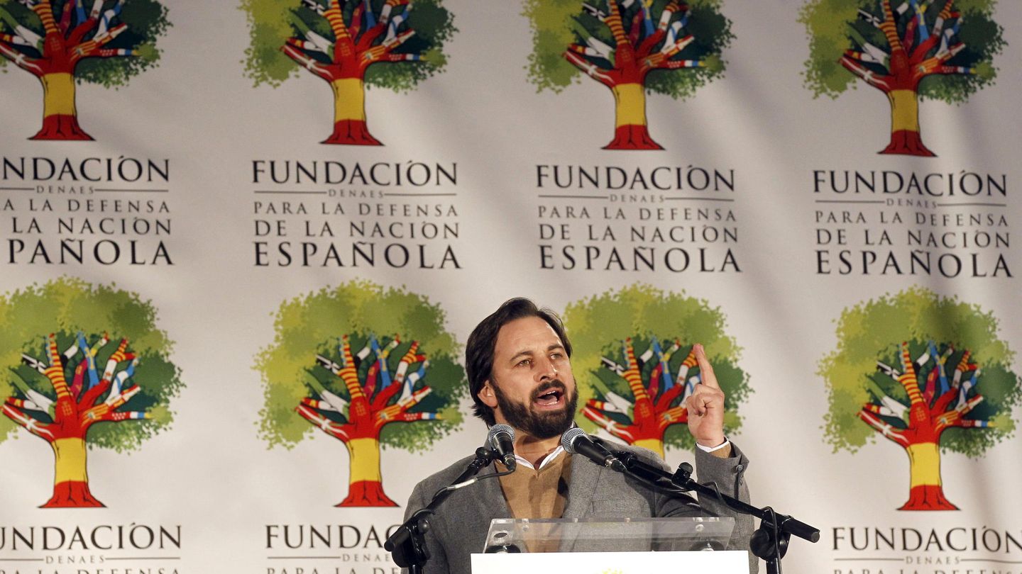 Santiago Abascal, en una concentración de la Fundación Denaes, en 2013. (EFE)