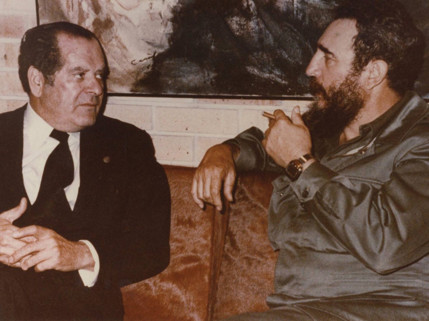 Eduardo Barreiros junto a Fidel Castro en La Habana. (Fundación Eduardo Barreiros)