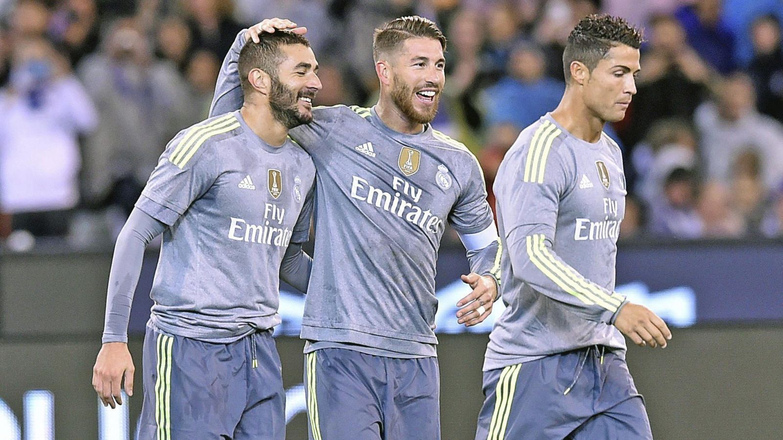 Foto: Benzema, junto a Sergio Ramos y Cristiano Ronaldo, marcó el segundo gol del Real Madrid (EFE).