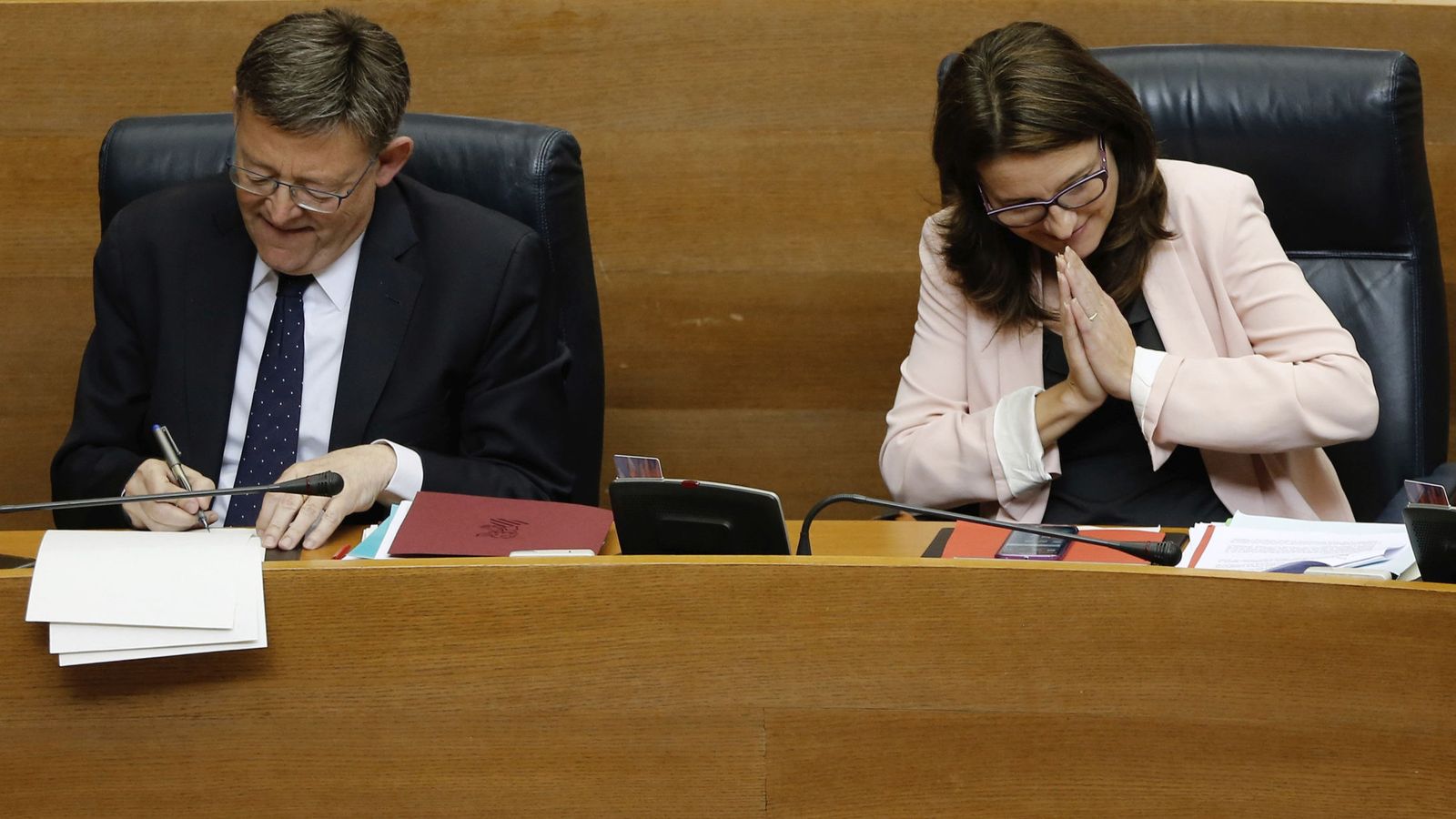 Foto: El president de la Generalitat, Ximo Puig, y la vicepresidenta, Mónica Oltra. (EFE)