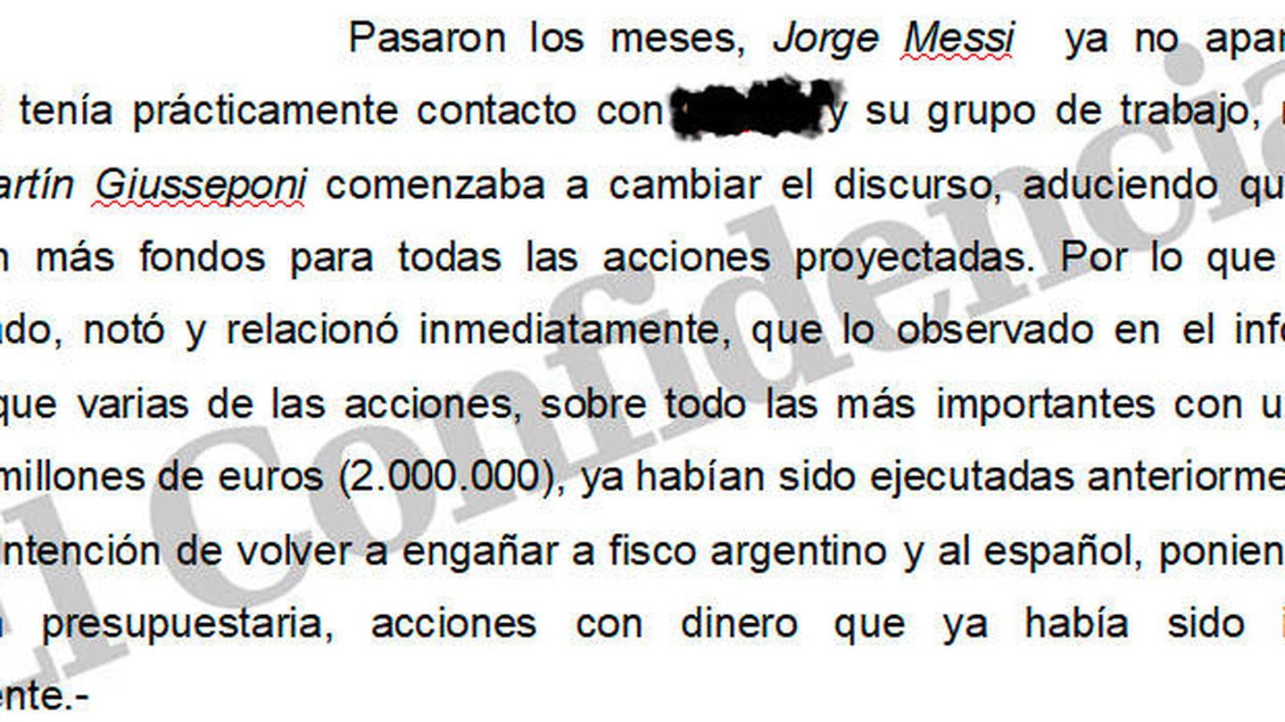 Fragmento de la demanda contra la Fundación Leo Messi