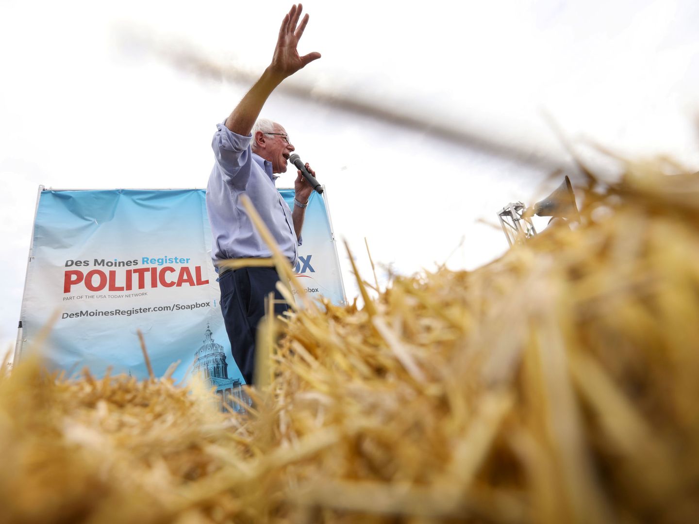 El demócrata Bernie Sanders, en un acto en Iowa. (Reuters)