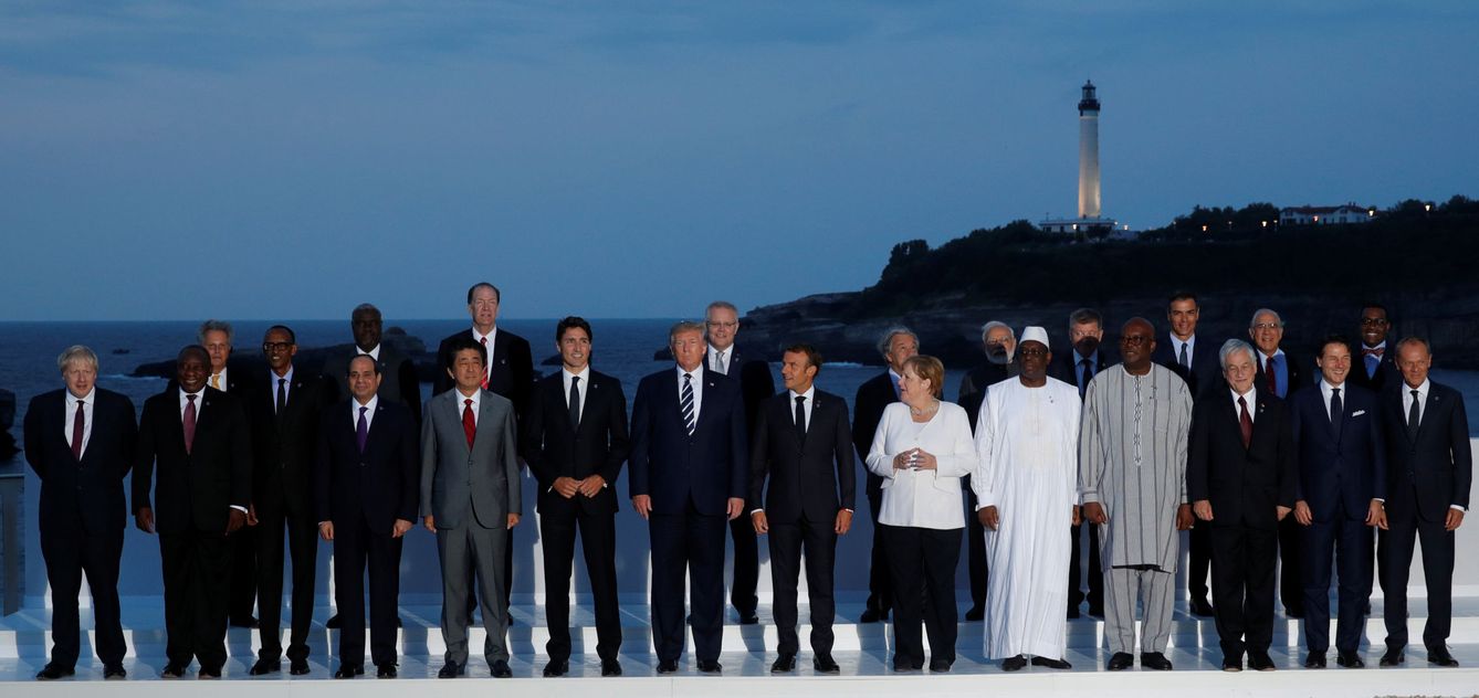 Foto de familia del G-7 en Biarritz. (Reuters) 