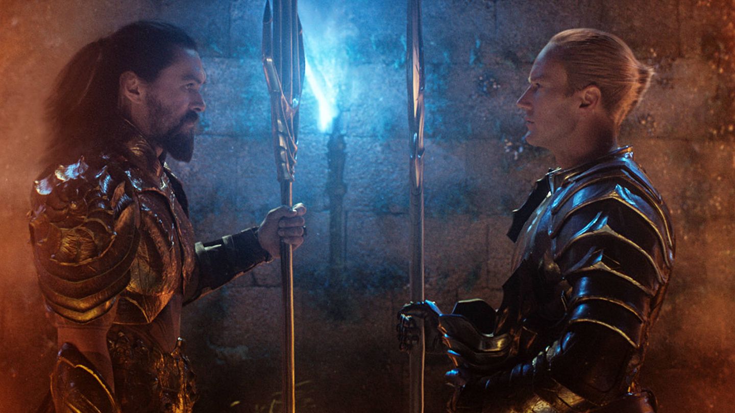 Jason Momoa y Patrick Wilson en 'Aquaman'. (Warner)