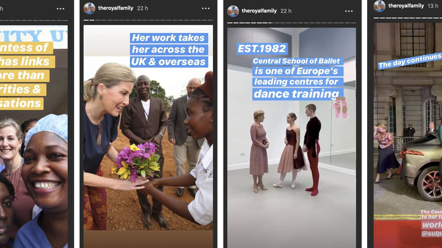 'Promoción' de Sophie de Wessex en el Instagram de Buckingham. (@royalfamily)