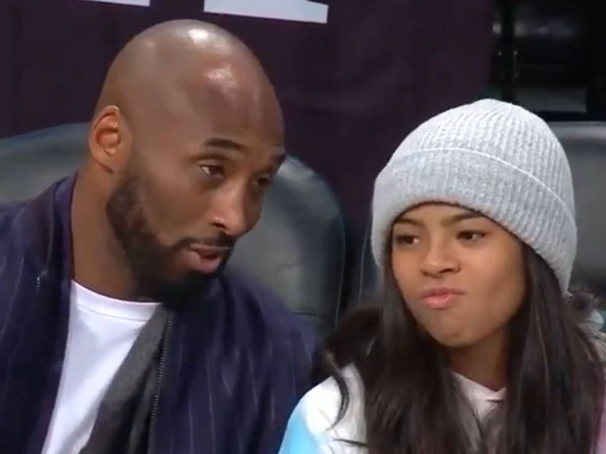 Foto: Kobe Bryant y Gigi en un partido en el Staples Center.