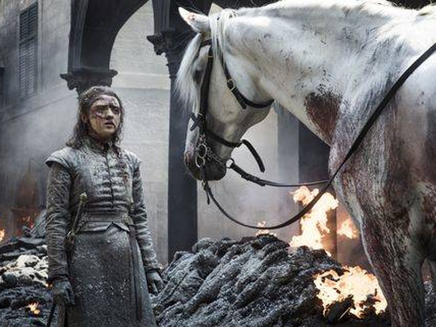 Arya, en el último capítulo de 'Juego de tronos'. (HBO)