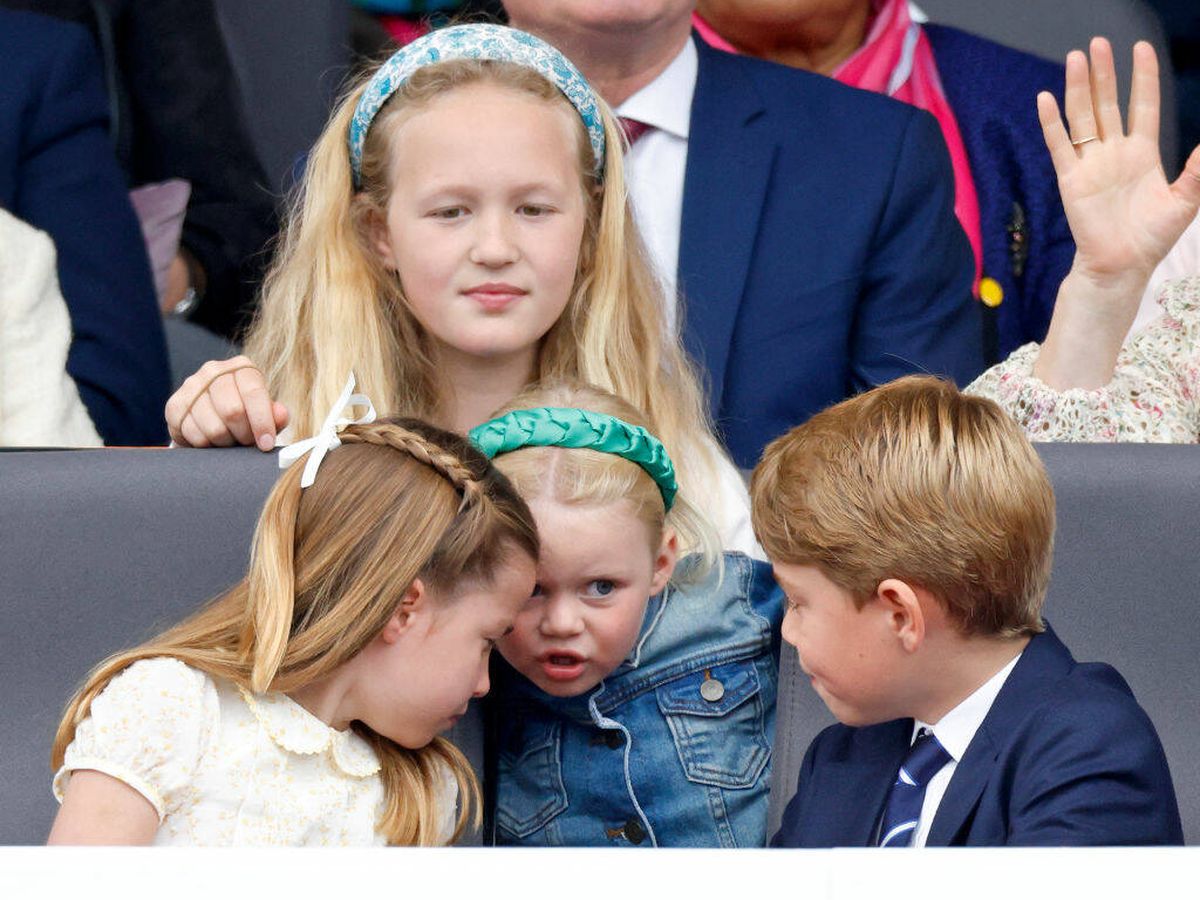 Foto: Lena Tindall, con sus primos, la princesa Charlotte y el príncipe George. (Getty)