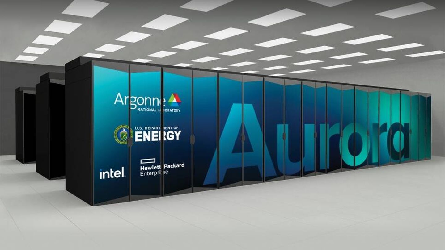 La supercomputadora Aurora que está entrenando a AuroraGPT. (Argonne National Laboratory/Intel)