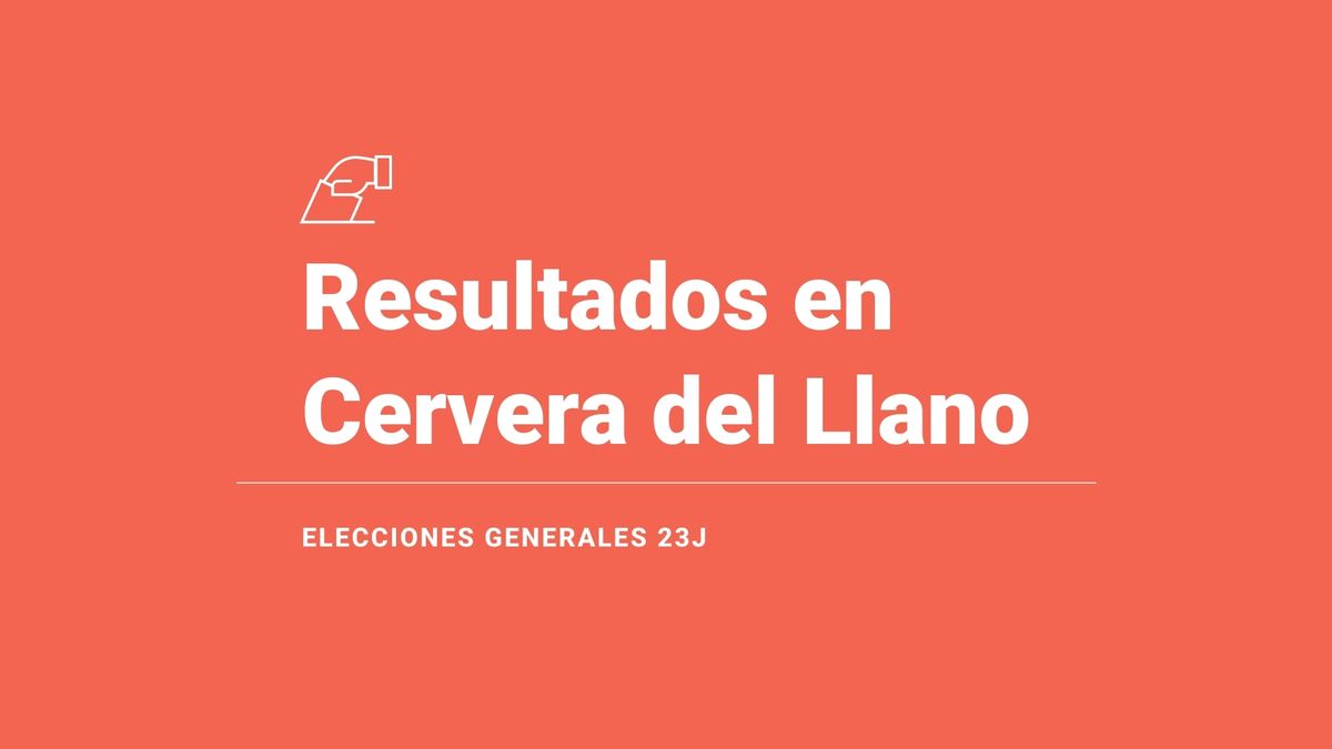 Resultados, votos y escaños en directo en Cervera del Llano de las elecciones del 23 de julio: escrutinio y ganador