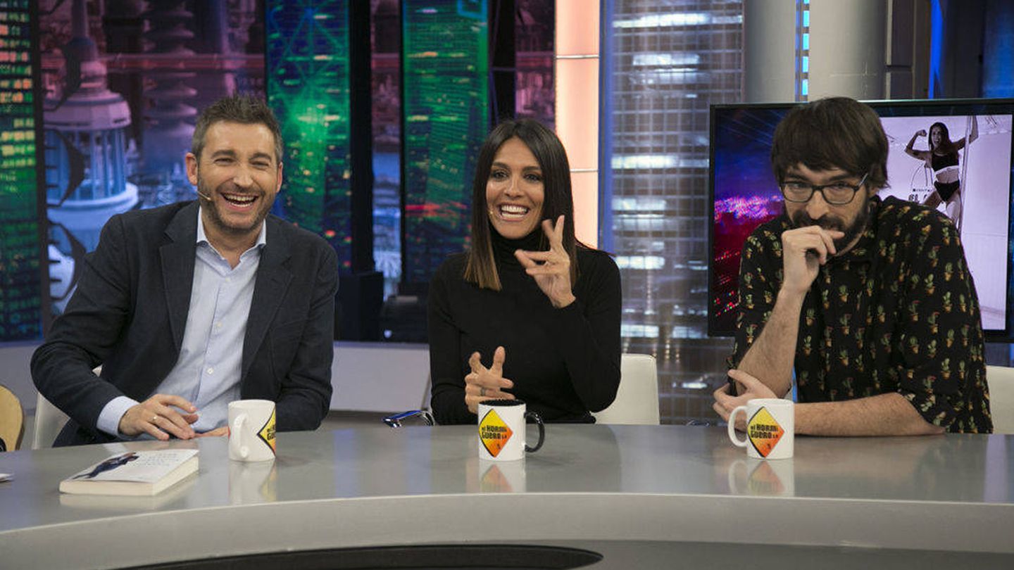 Frank Blanco, Lorena Castell y Quique Peinado, en 'El hormiguero'. (Antena 3)