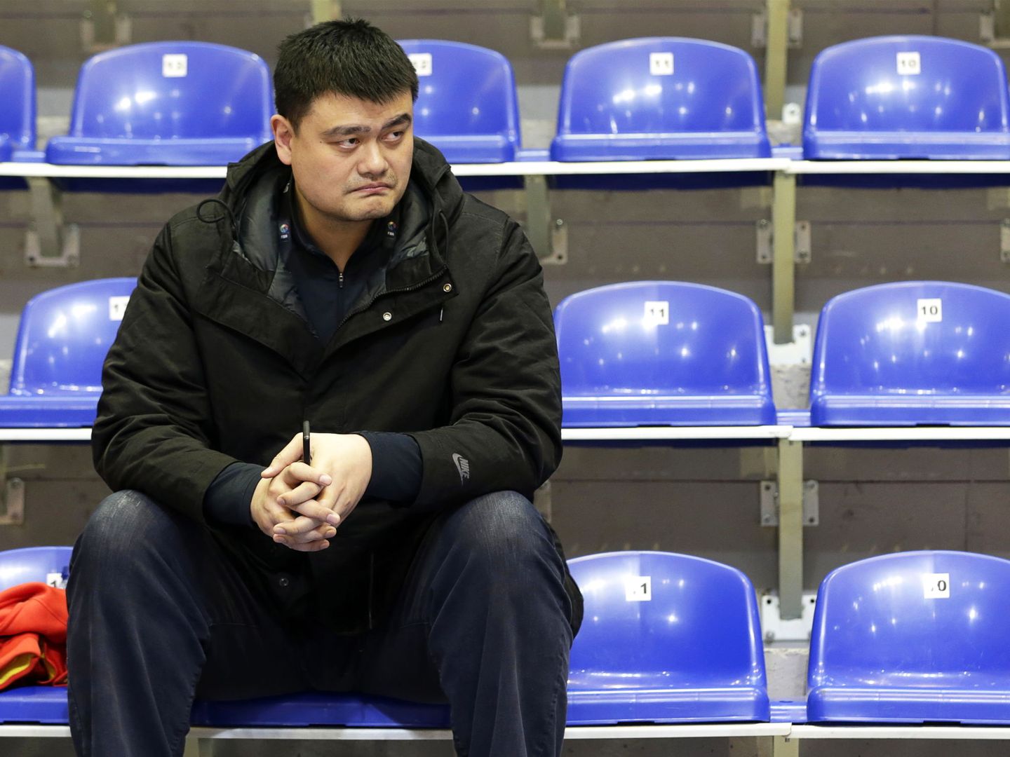 Yao Ming, este jueves en Belgrado. (EFE)