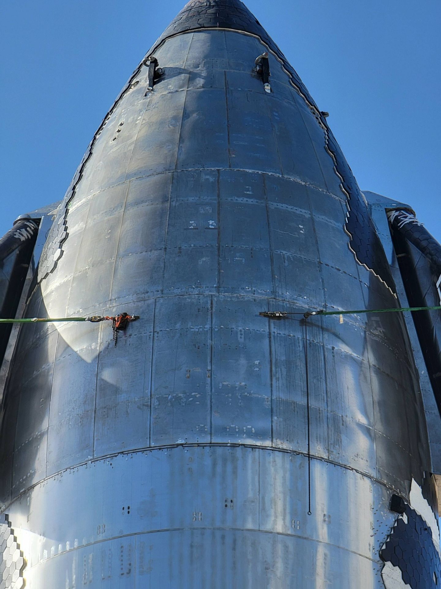 El Starship no usa aluminio sino una aleación de acero inoxidable. (SpaceX)