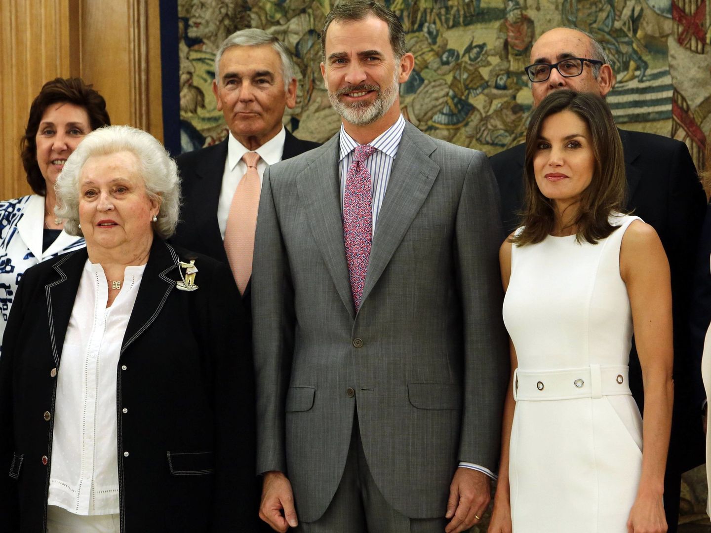 Los Reyes reciben en audiencia a la Asociacion Nuevo Futuro, cuya presidencia de honor ostenta la infanta Pilar. (Cordon)