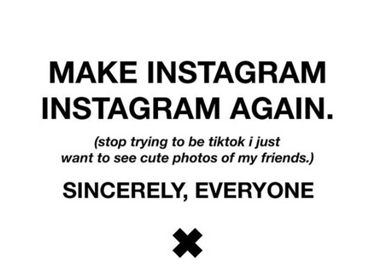 Foto: Los usuarios de Instagram alzan la voz y piden que la red social no se parezca a TikTok (Instagram: @Illimitati)