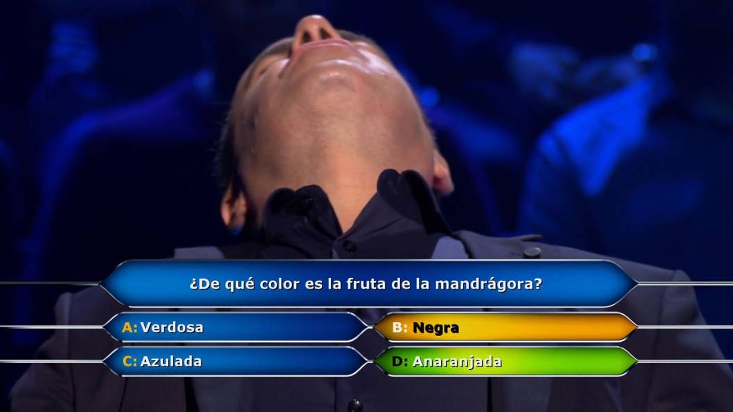 El error de Enrique, en '¿Quién quiere ser millonario?'. (Antena 3)
