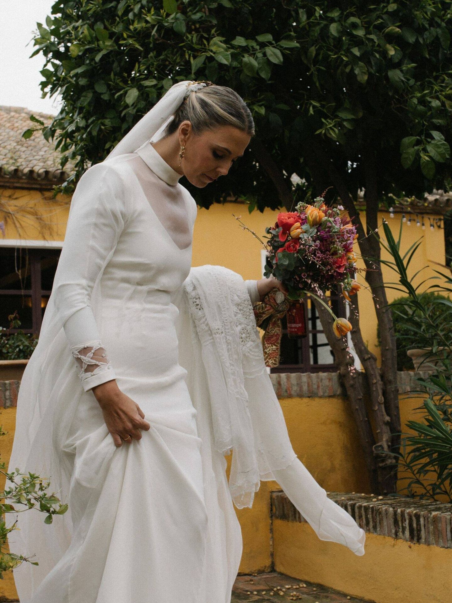 El vestido de novia de Rocío creado por Nicolás Montenegro. (Laegocentrica y Lamiomenta)