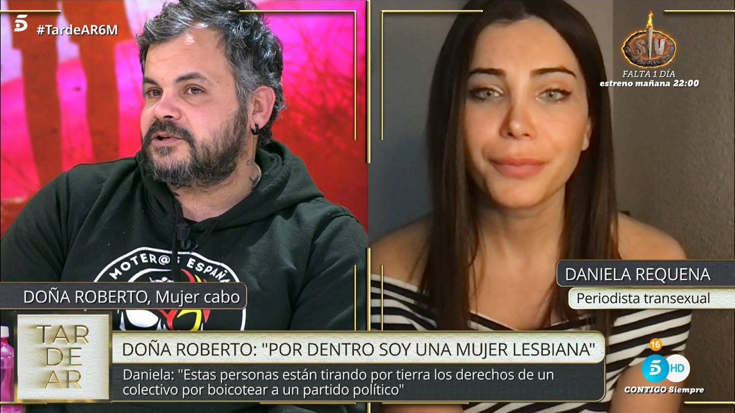 Daniela Requena, en 'TardeAR'. (Telecinco)