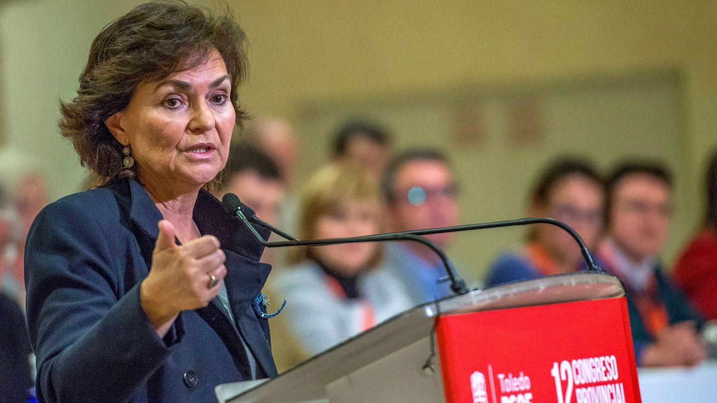 Carmen Calvo, secretaria de Igualdad del PSOE, el pasado 14 de enero en Toledo. (EFE)