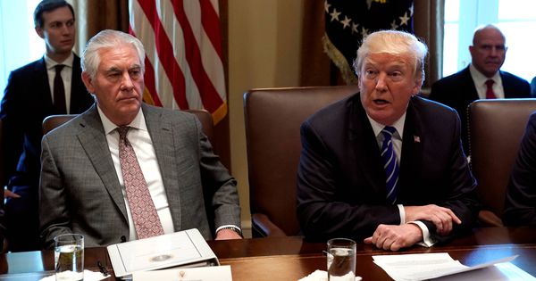 Foto: El Secretario de Estado, Rex Tillerson, junto al presidente Donald Trump, en la Casa Blanca. (Reuters) 