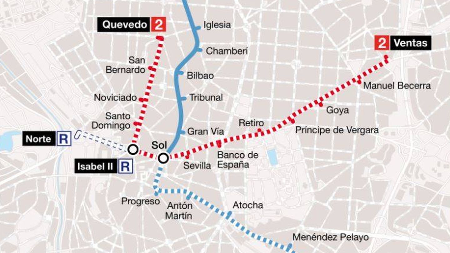 Ampliaciones del metro de Madrid entre 1920 y 1926. (CC/Benedicto16)