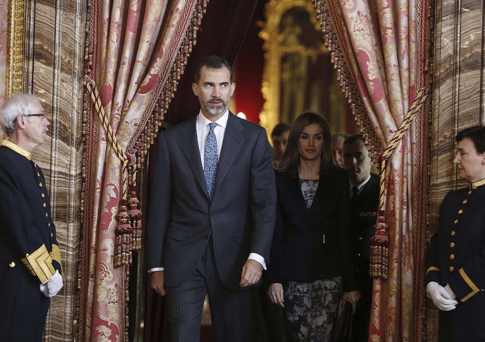Foto: Felipe VI y la reina Letizia, en un acto oficial en el Palacio Real de Madrid (EFE).