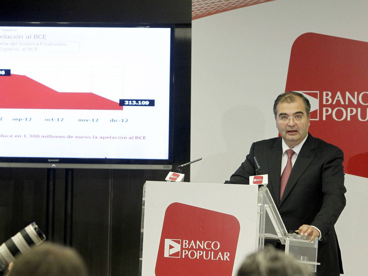 Foto: El expresidente de Popular, Ángel Ron, en la presentación de resultados de 2012. (EFE/Ángel Díaz)