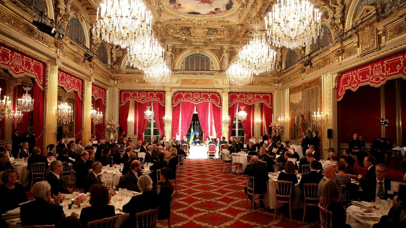 Foto: Imagen de la cena celebrada en honor de los reyes de Suecia en el Palacio del Elíseo (Gtres)