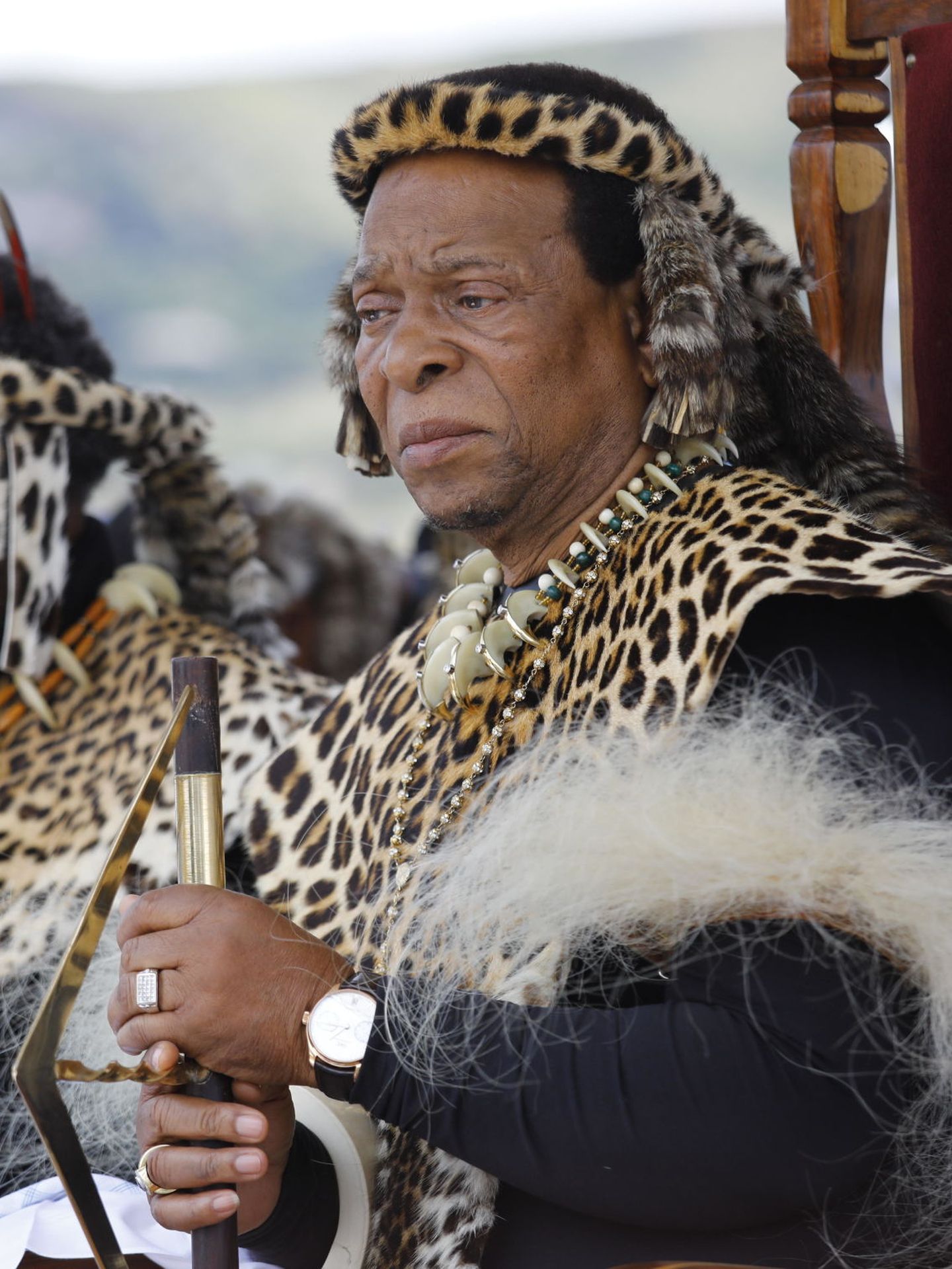 El rey zulú, Zwelithini Goodwill, en una imagen de archivo. (Reuters)