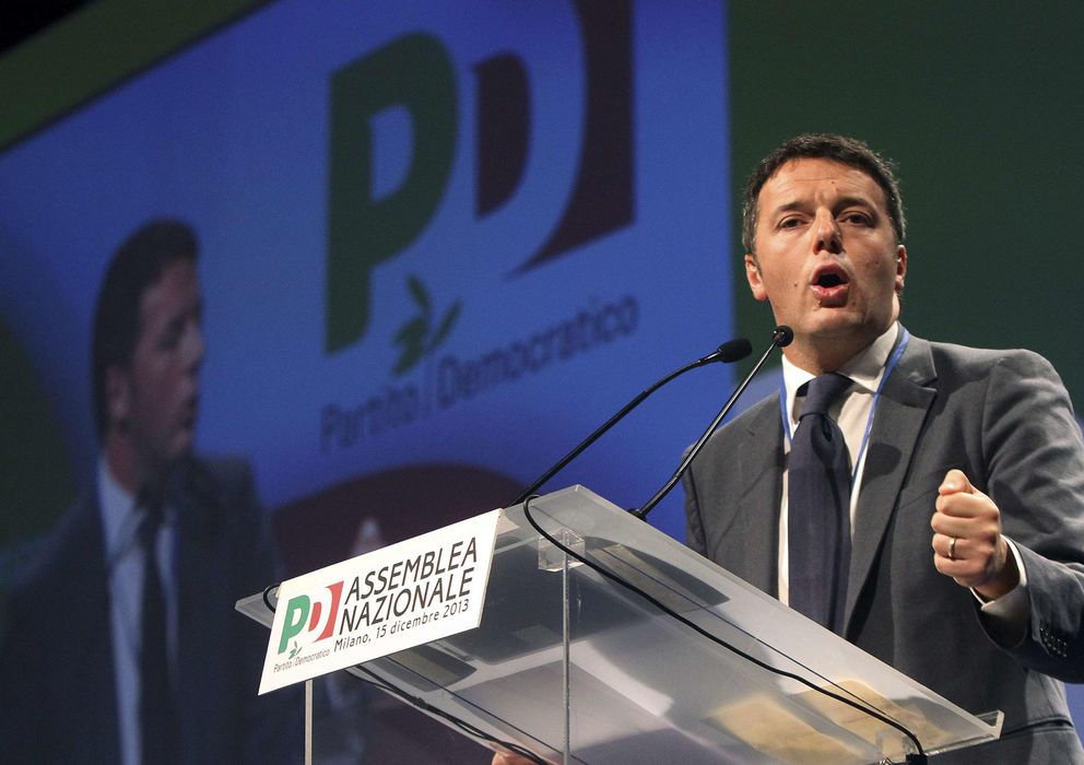 Foto: Renzi gesticula durante su primer mitin nacional, celebrado en Milán. (Reuters)