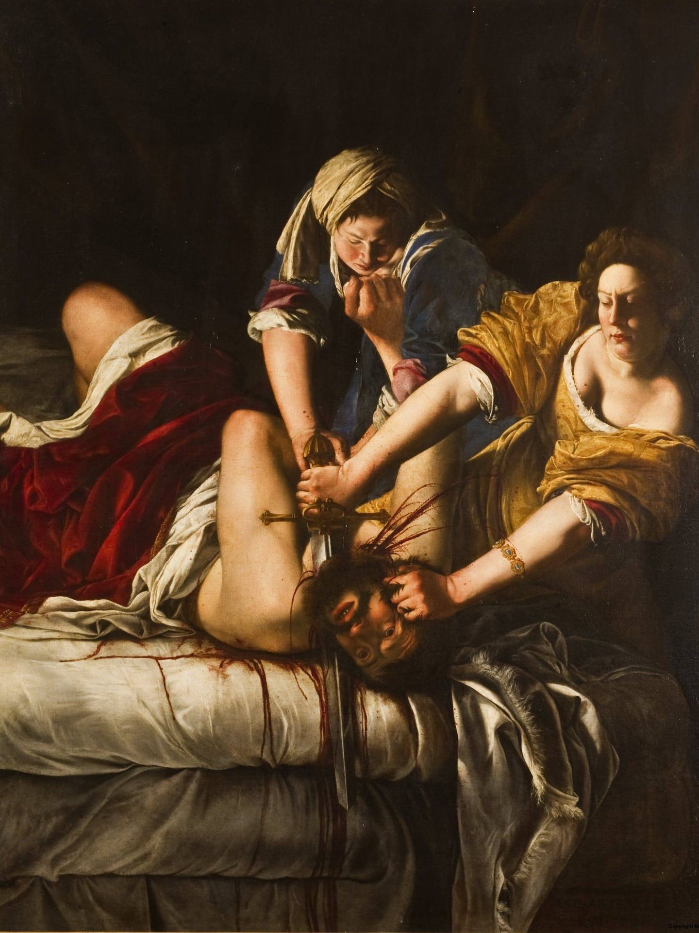 'Judit decapitando a Holofernes'. Artemisia Gentileschi. 1614-20. Galeria degli Uffizi.