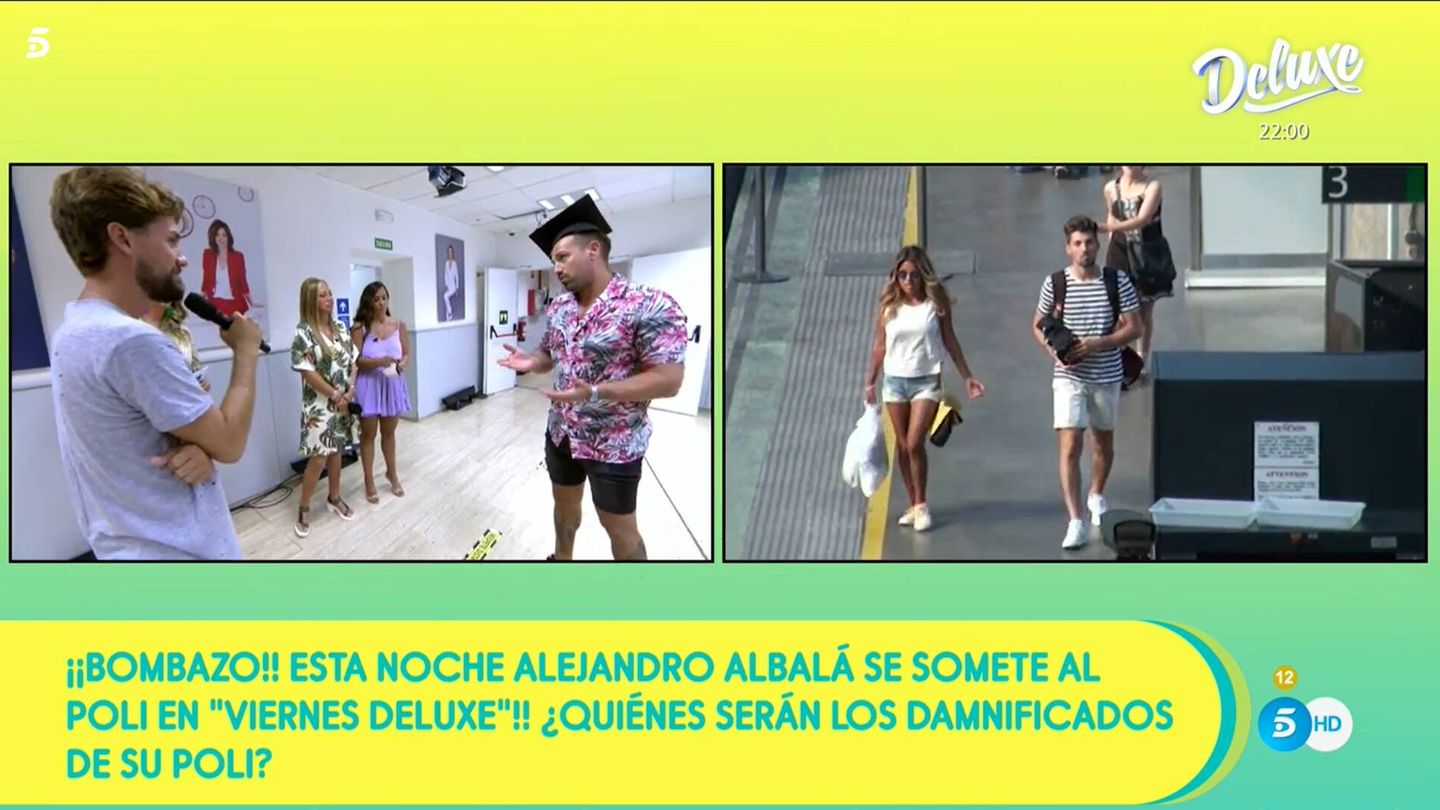 Alejandro Albalá y Anabel Pantoja, en 'Sálvame'. (Mediaset)