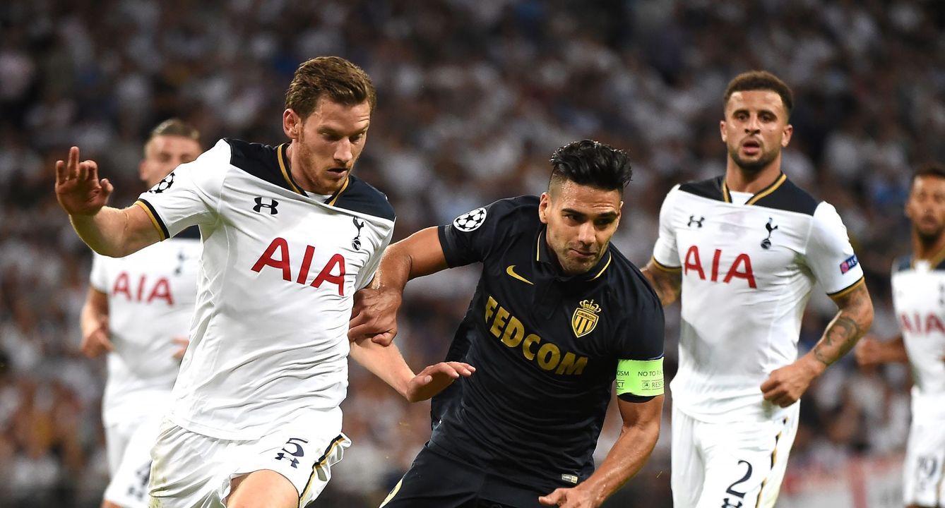 Radamel Falcao, en acción durante el Tottenham-Mónaco de Champions (EFE)