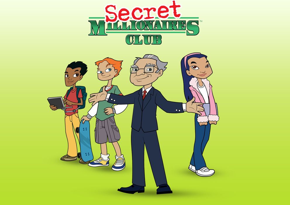 Foto: Buffett, caricaturizado para el programa infantil 'El club de los millonarios secretos'.