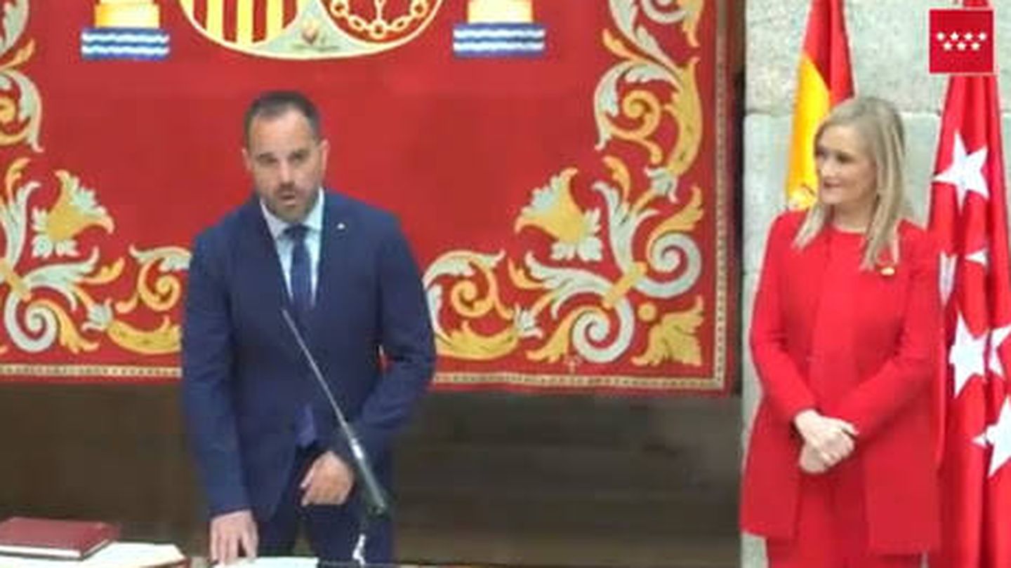 Orcaray, durante su toma de posesión como responsable de Deportes y Juventud de la Comunidad de Madrid.