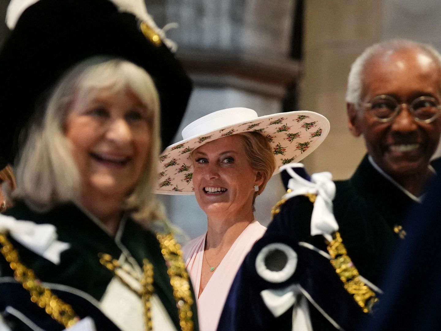 La duquesa de Edimburgo, durante el servicio religioso en Saint Giles. (Reuters/Pool/Andrew Milligan)