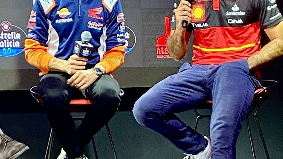 Así se pican mutuamente Carlos Sainz y Marc Márquez después de ver juntos el Mundial