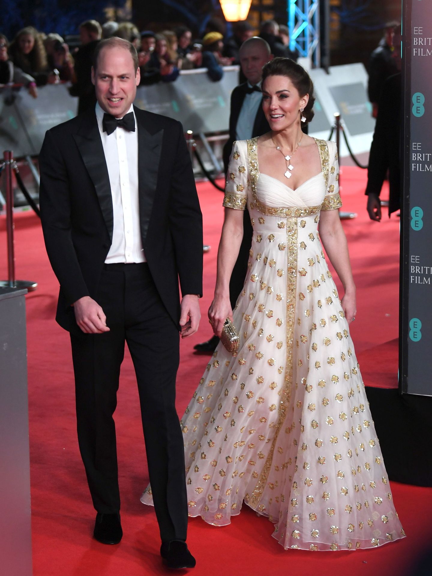 Kate Middleton, en la última edición de los Bafta, con vestido de Alexander McQueen. (EFE)