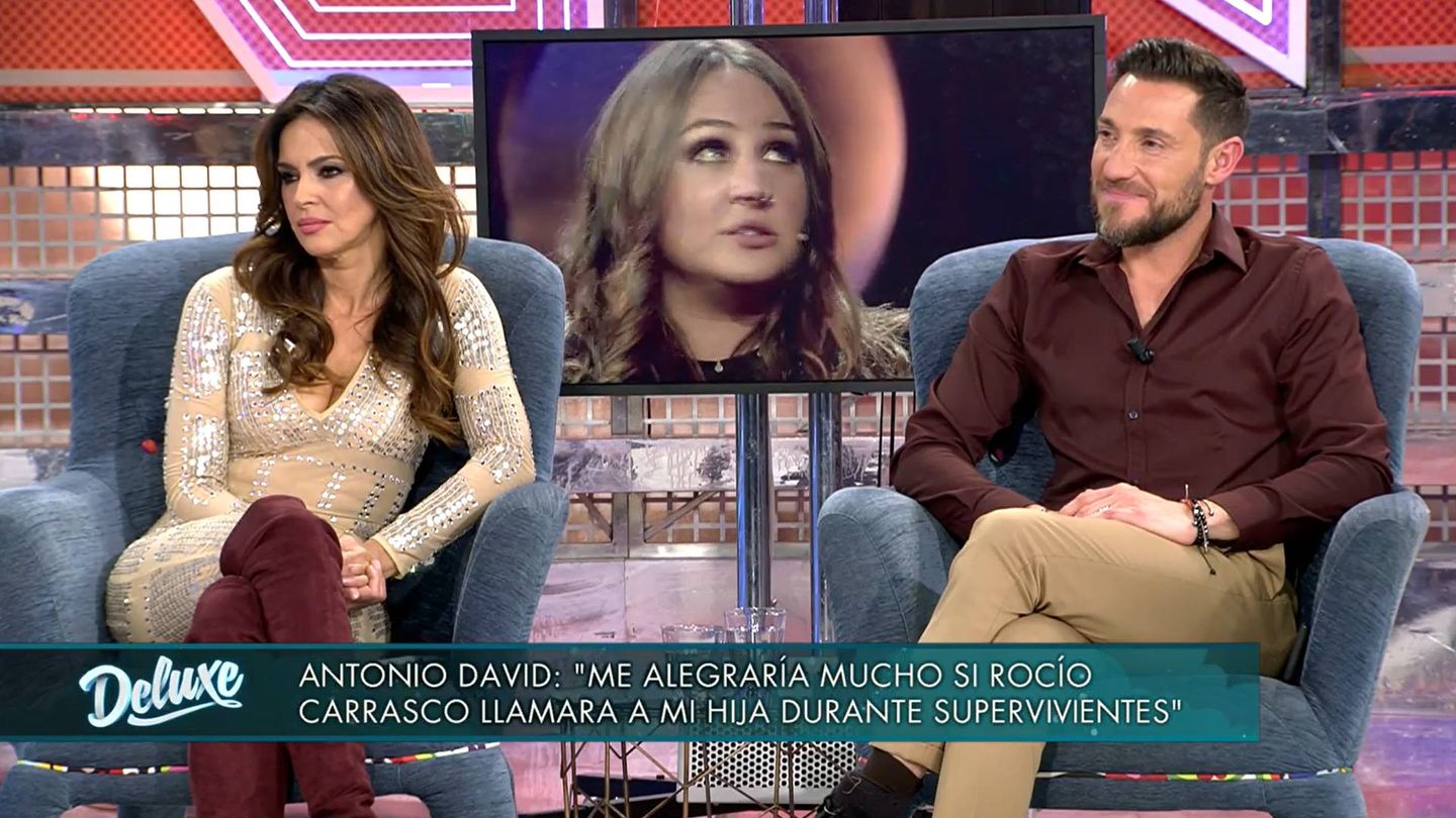 Olga Moreno y Antonio David Flores, en 'Sábado Deluxe'. (Mediaset)