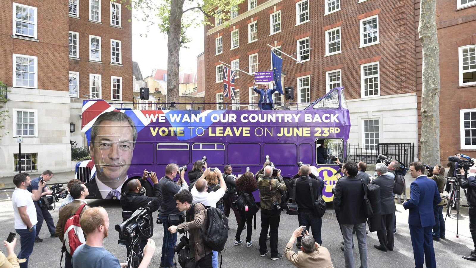 Foto: Campaña del partido por la independencia en Londres. (EFE)