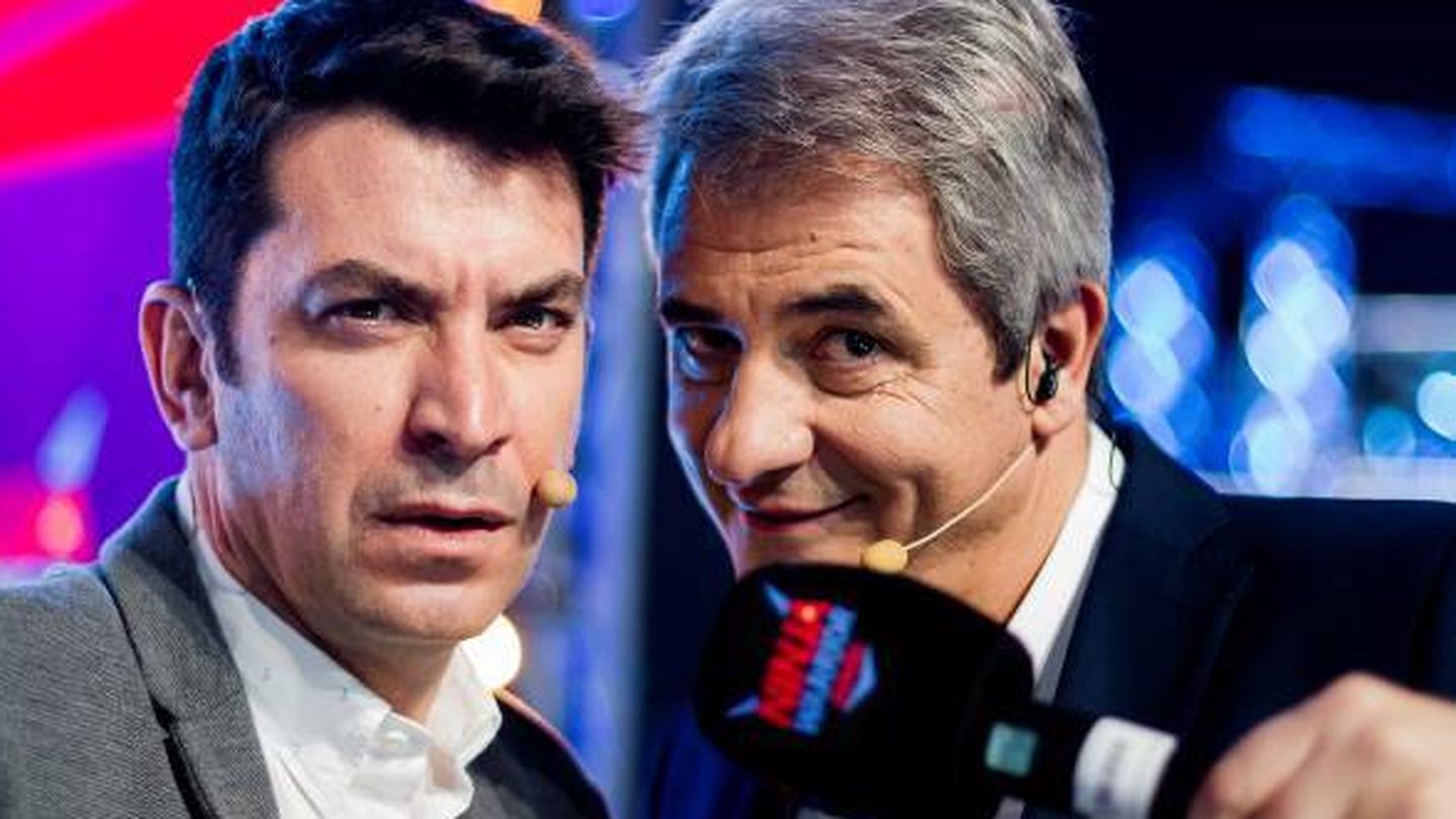 Arturo Valls y Manolo Lama, presentadores masculinos de 'Ninja Warrior'.
