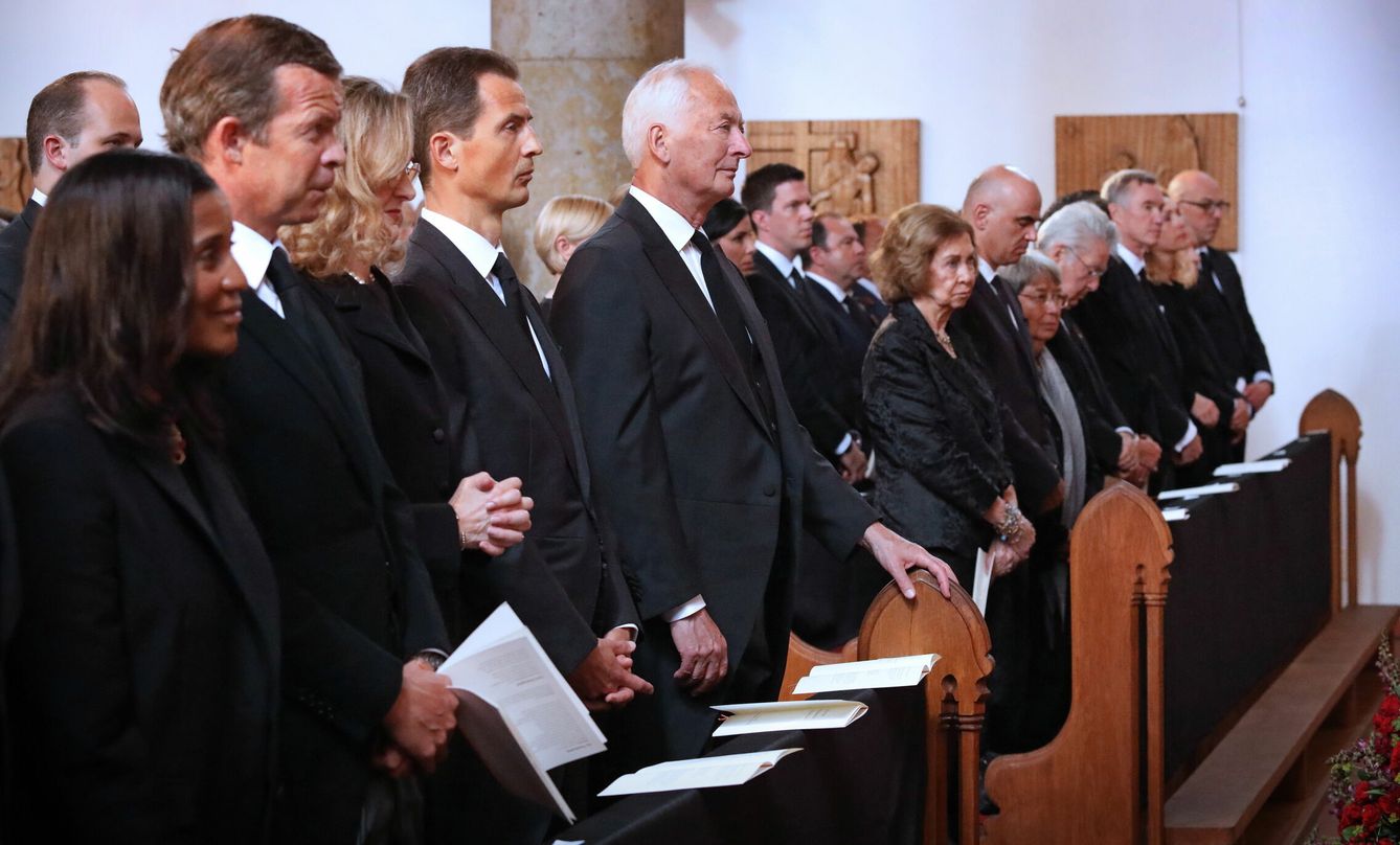 La reina Sofía, en el funeral de Marie. (EFE)