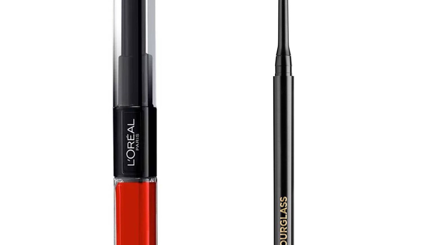 Labial Infalible de larga duración en color 506 de L'Oréal (9,30€) y Black Mechanical Gel Eyeliner de Hourglass (60€).