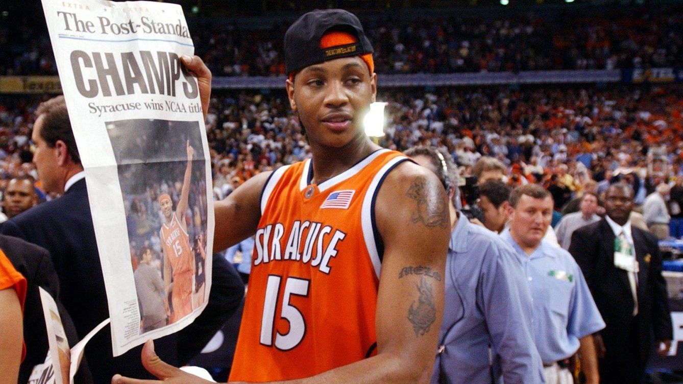 Carmelo Anthony lideró a la universidad de Syracuse en la NCAA. (Reuters)