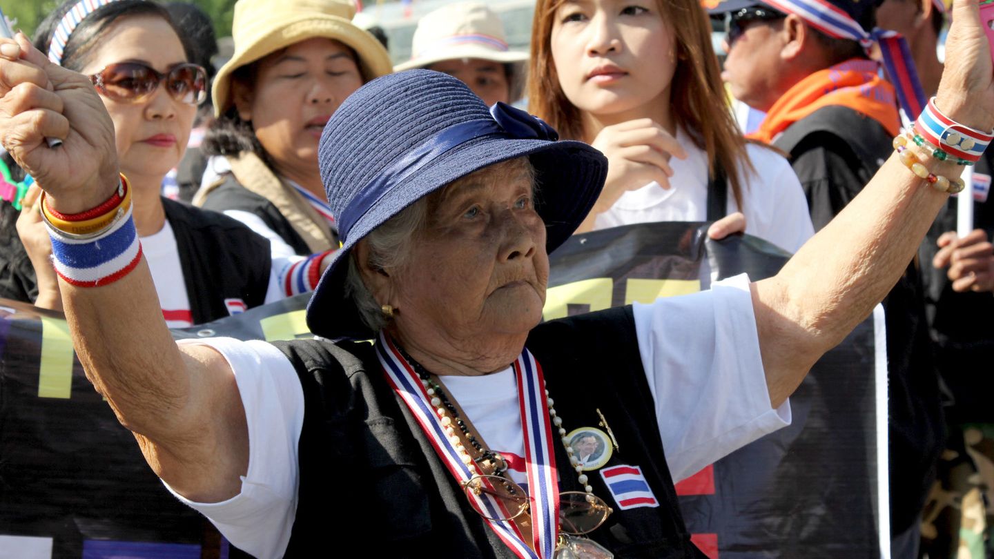 Bupha, una de las manifestantes de mayor edad (L.V.).