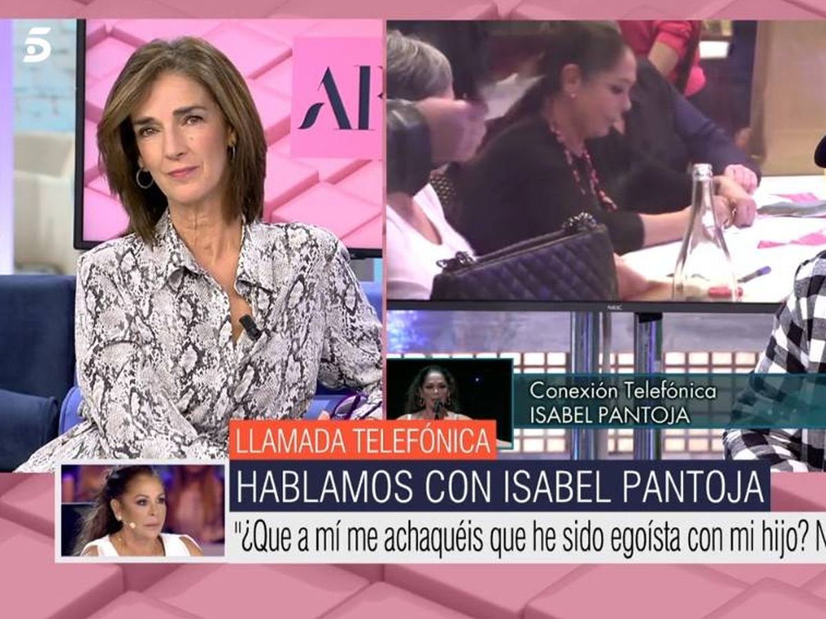 Foto: La llamada de Isabel Pantoja a 'El programa de AR'. (Telecinco)